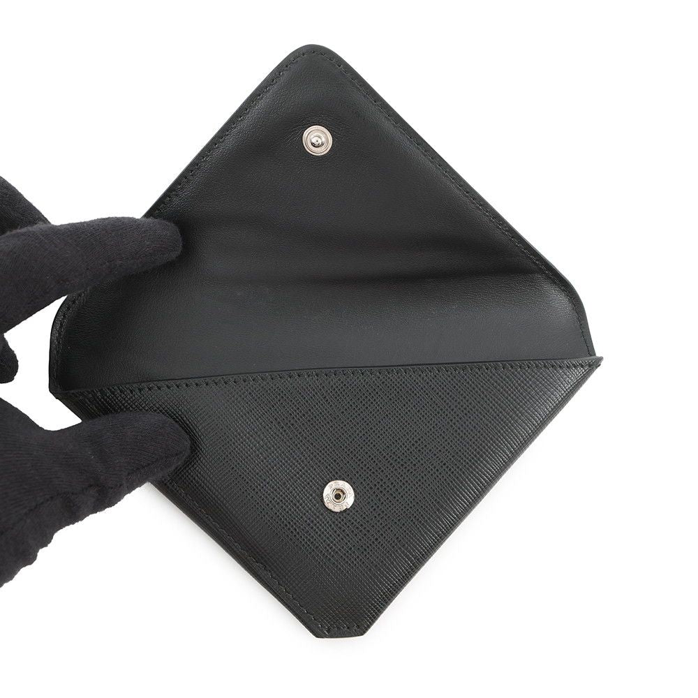 Prada Pouch Triangle Saffiano Leather Black — view 6