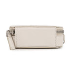 Prada Pouch Mini Triangle Logo Saffiano Pochette White — view 3