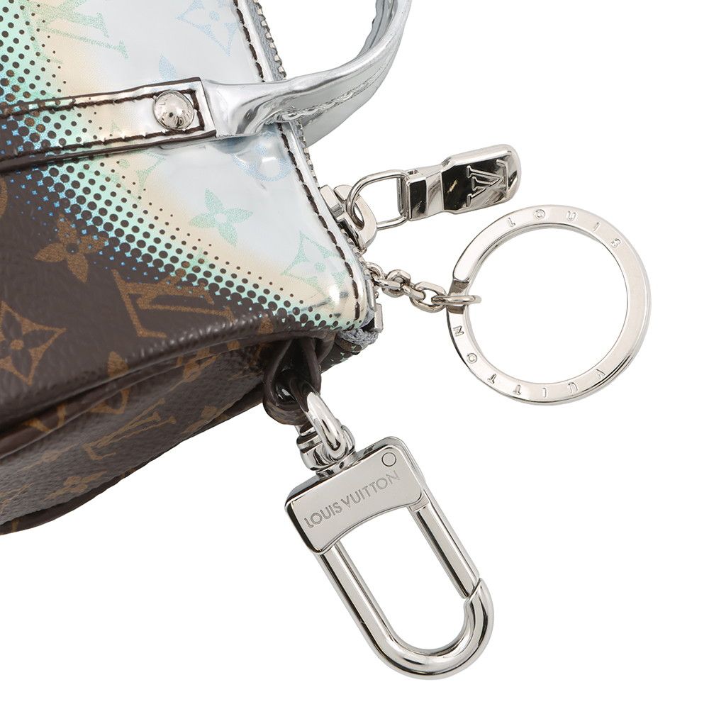 Louis Vuitton Bag Charm Monogram Metallic Mirror Mini Keepall Silver-brown — view 4