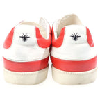 Dior Leather Lace Up Sneakers German Trainer Red — view 3