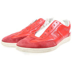 Dior Leather Lace Up Sneakers German Trainer Red — view 2