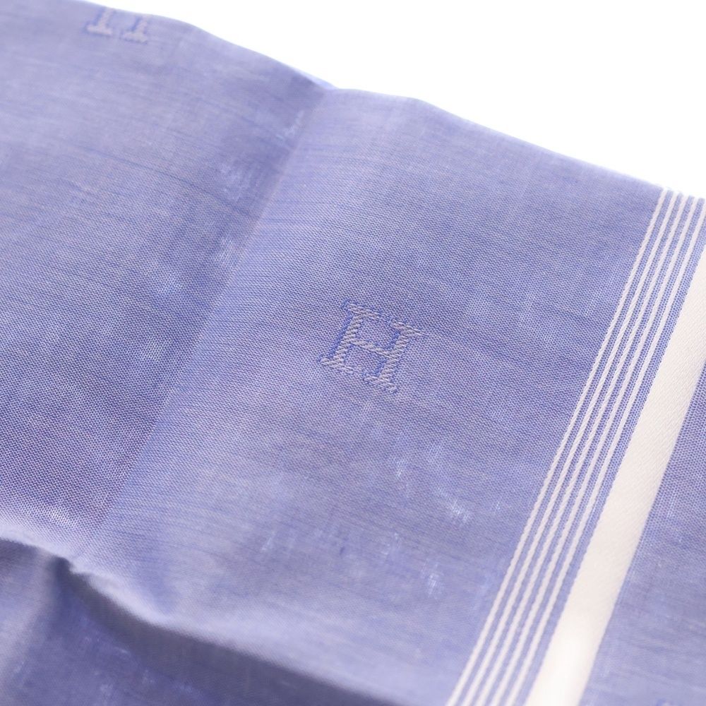 Hermes Relief Cotton Handkerchief Blue — view 5