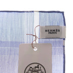 Hermes Relief Cotton Handkerchief Blue — view 3