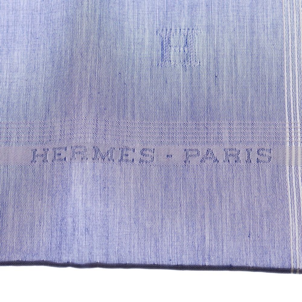 Hermes Relief Cotton Handkerchief Blue — view 4