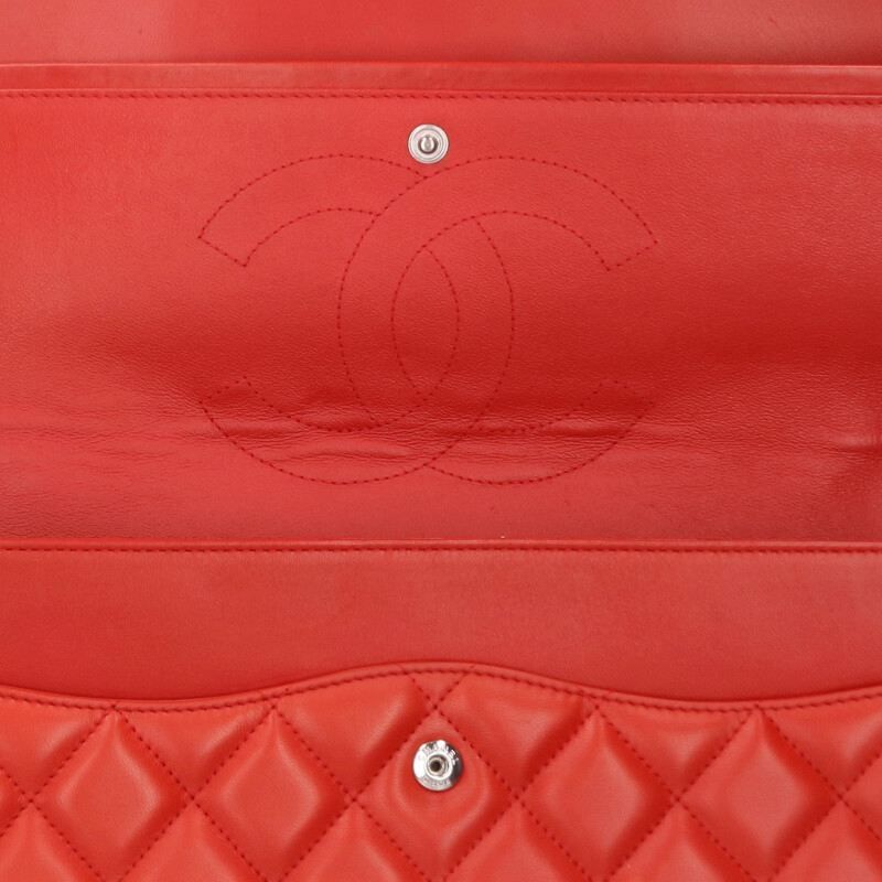 Chanel Quilted 30 Lambskin Double Flap Chain Leather Shoulder Bag — view 5