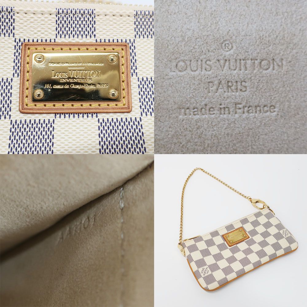 Louis Vuitton Pochette Mirror MM Damier Azur Pouch Mini Bag — view 8