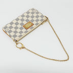 Louis Vuitton Pochette Mirror MM Damier Azur Pouch Mini Bag — view 9
