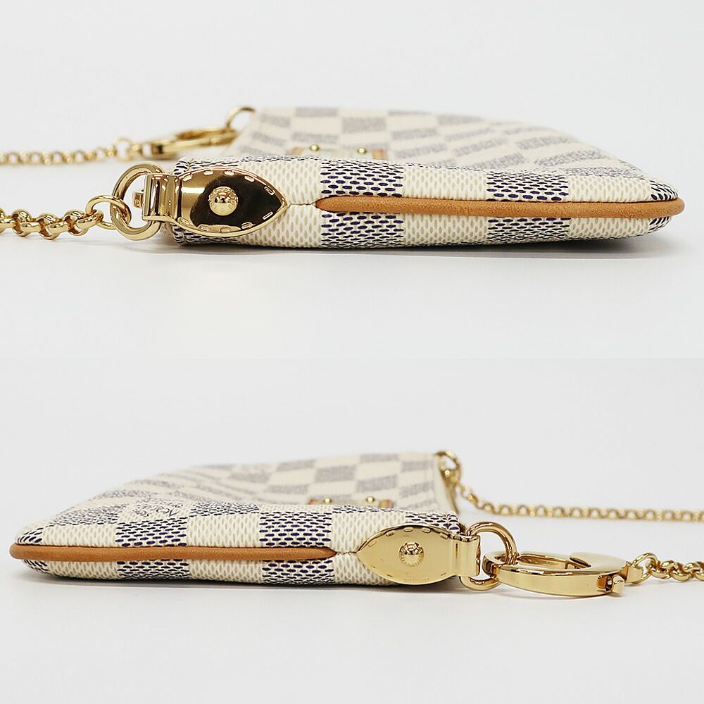 Louis Vuitton Pochette Mirror MM Damier Azur Pouch Mini Bag — view 4