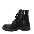 Prada Short Boots Side Zip Lace Up 35 Black — view 2