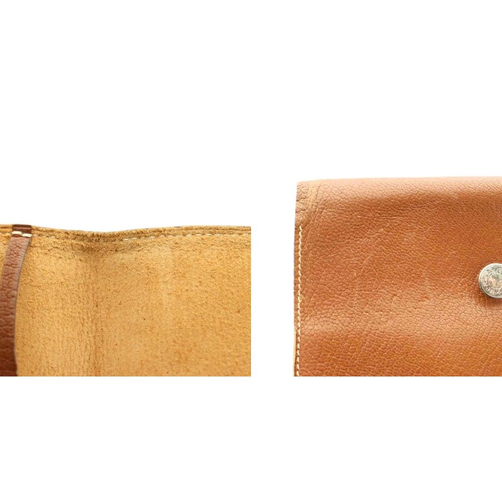 Hermes Leather Book Cover with Button Brown SS OS — view 8