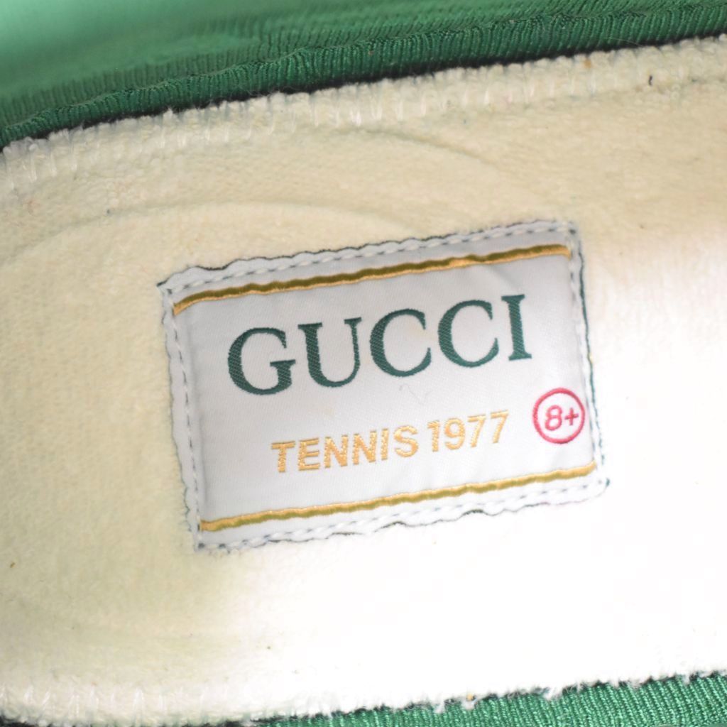 Gucci Tennis GG Logo Sherry Line Houndstooth Knit Canvas Low Cut Sneakers — view 6