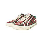 Gucci Tennis GG Logo Sherry Line Houndstooth Knit Canvas Low Cut Sneakers — view 2