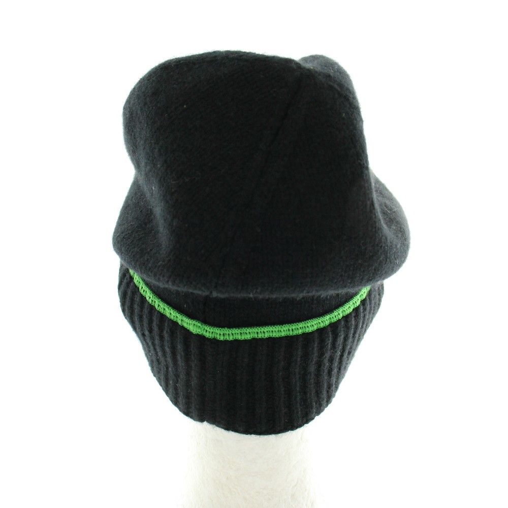 Bottega Veneta Hat Knit Cap Beanie Wool Cashmere Blend M Black Green — view 3