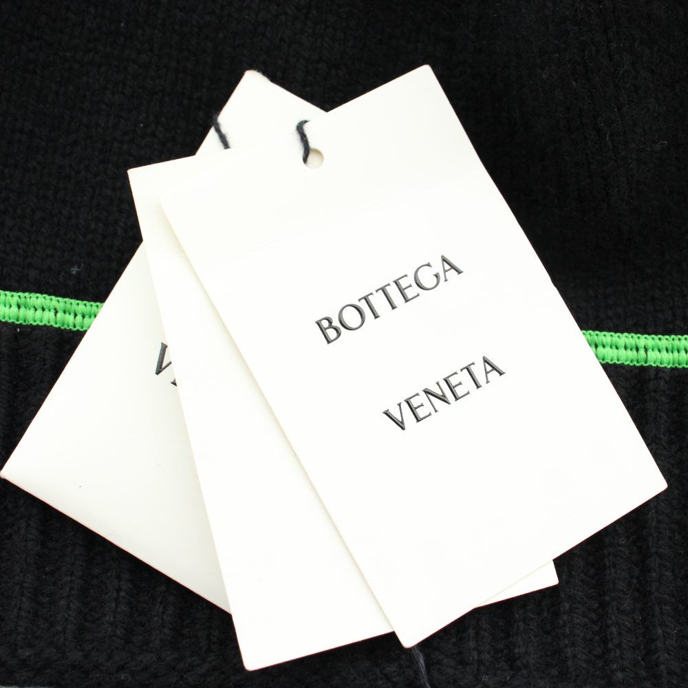 Bottega Veneta Hat Knit Cap Beanie Wool Cashmere Blend M Black Green — view 5