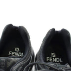Fendi Faster Trainers Sneakers Leather Mesh Low Cut FF Logo 7 — view 4