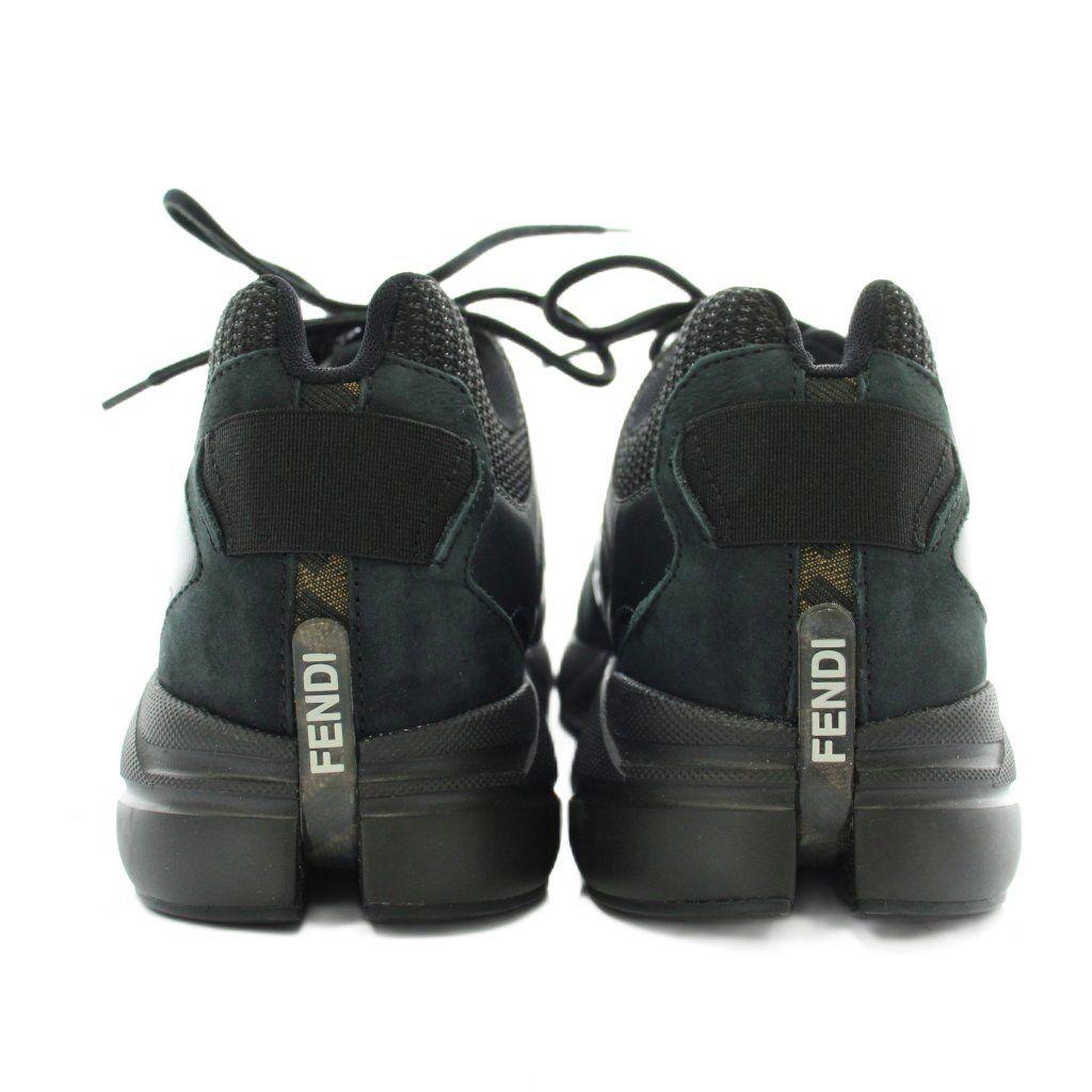 Fendi Faster Trainers Sneakers Leather Mesh Low Cut FF Logo 7 — view 5