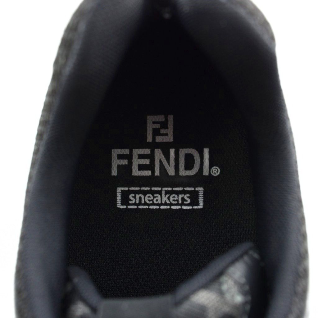 Fendi Faster Trainers Sneakers Leather Mesh Low Cut FF Logo 7 — view 7