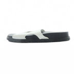 Hermes Edit Slide Sandals Flat Logo Leather 36 White Black — view 2