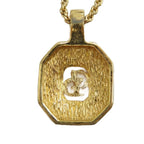 Dior Necklace Pendant Logo Rhinestone Gold — view 2