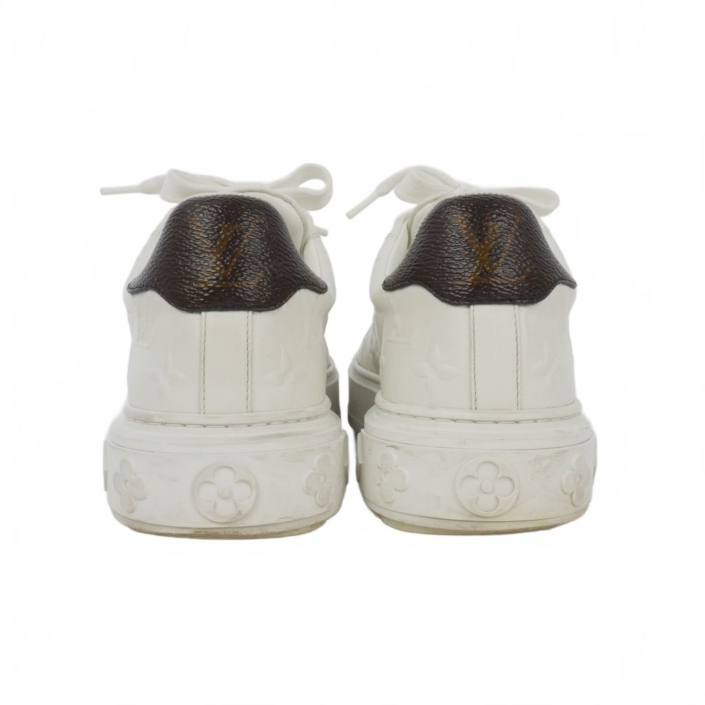 Louis Vuitton Time Out Line Monogram Sneakers Shoes 35.5 White — view 6