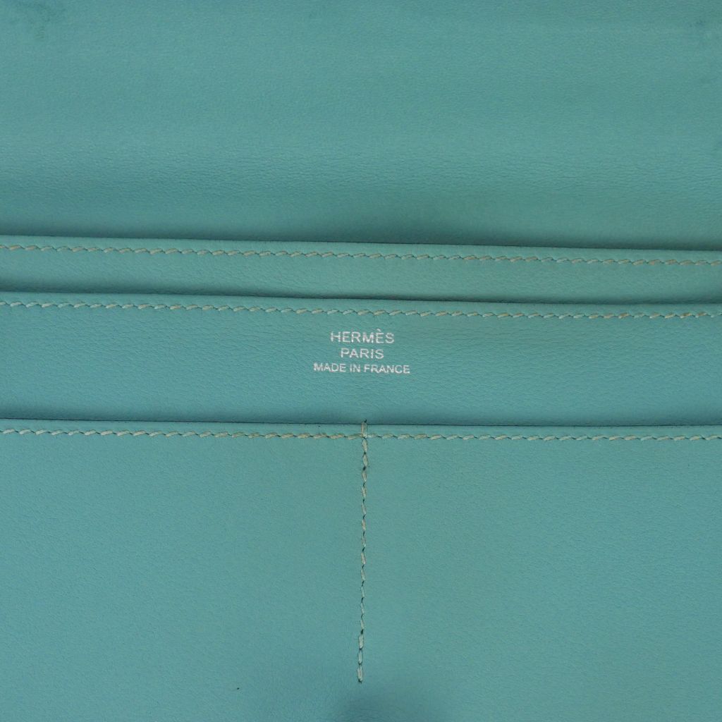 Hermes Dogon GM Wallet Veau Swift Blue Paon — view 7