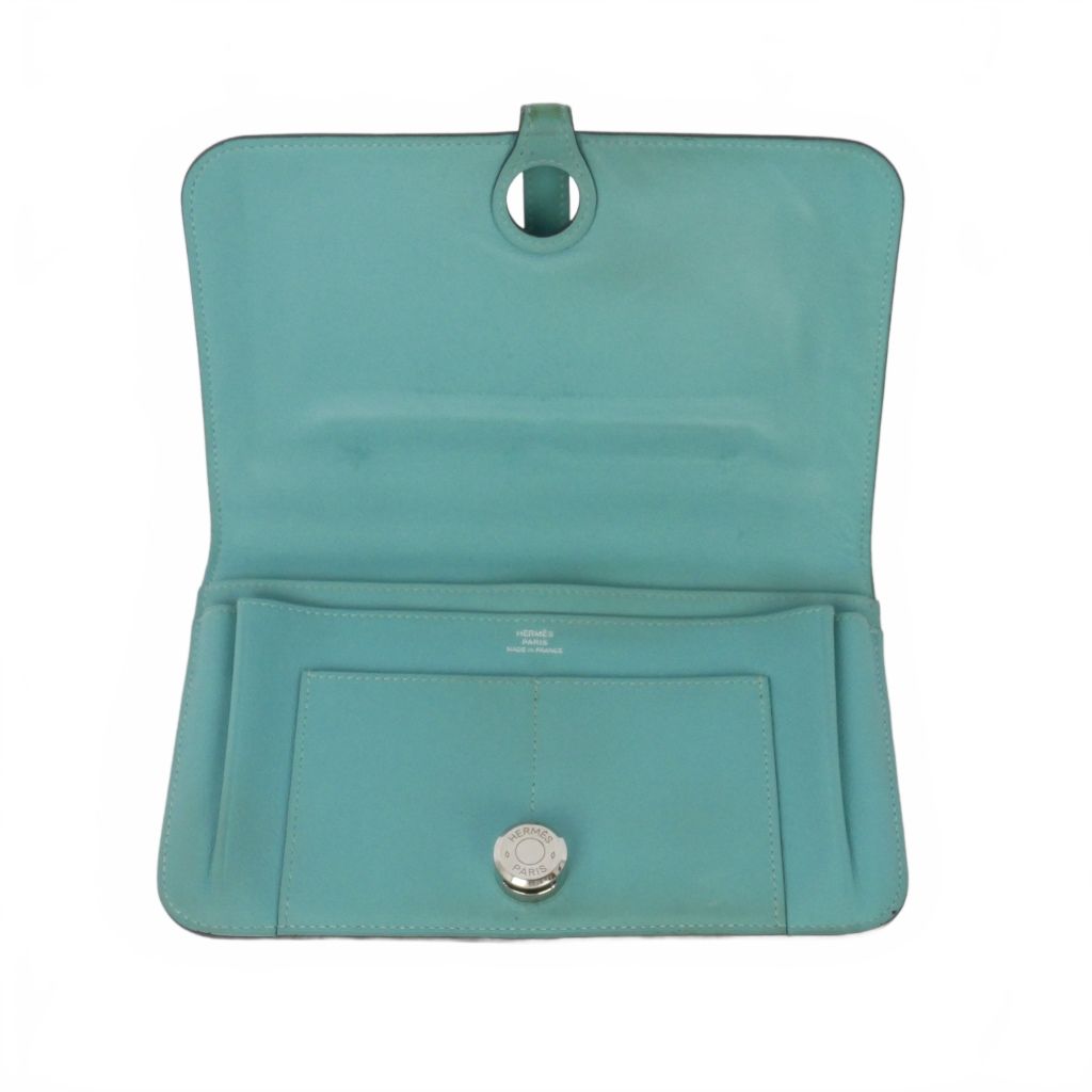Hermes Dogon GM Wallet Veau Swift Blue Paon — view 6