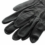 Gucci Gloves 5 Fingers Leather Horsebit Gold Black — view 4