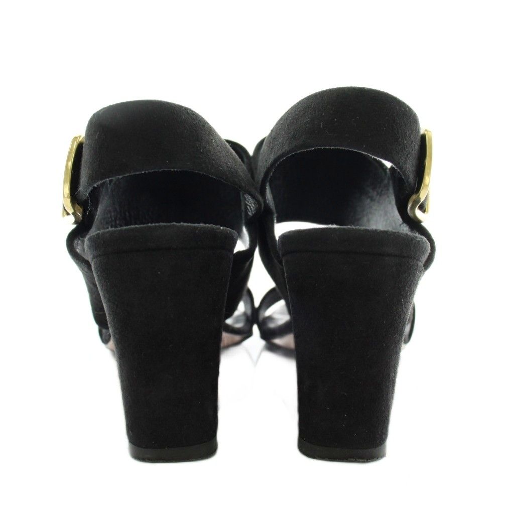 Celine Phoebe Philo Era Sandals Suede Open Toe Chunky Heel Ankle Strap 36 — view 5