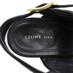 Celine Phoebe Philo Era Sandals Suede Open Toe Chunky Heel Ankle Strap 36 — view 7