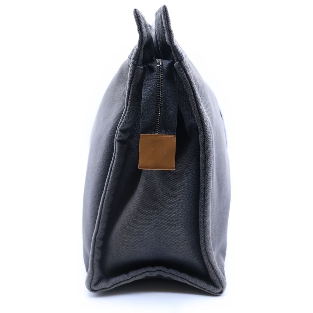 Hermes Fourre Tout Canvas Clutch Gray — view 3