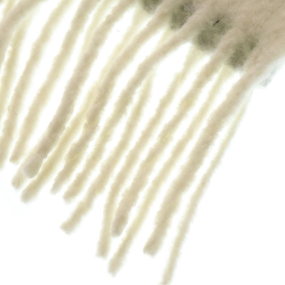 Loewe Wool Alpaca Blend Scarf White Gray — view 3