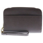 Louis Vuitton Taiga Baikal Grizzly Gold Leather Clutch Brown — view 2