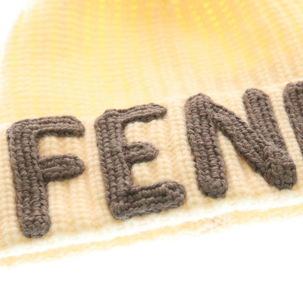Fendi Front Logo Knit Cap Ivory — view 5