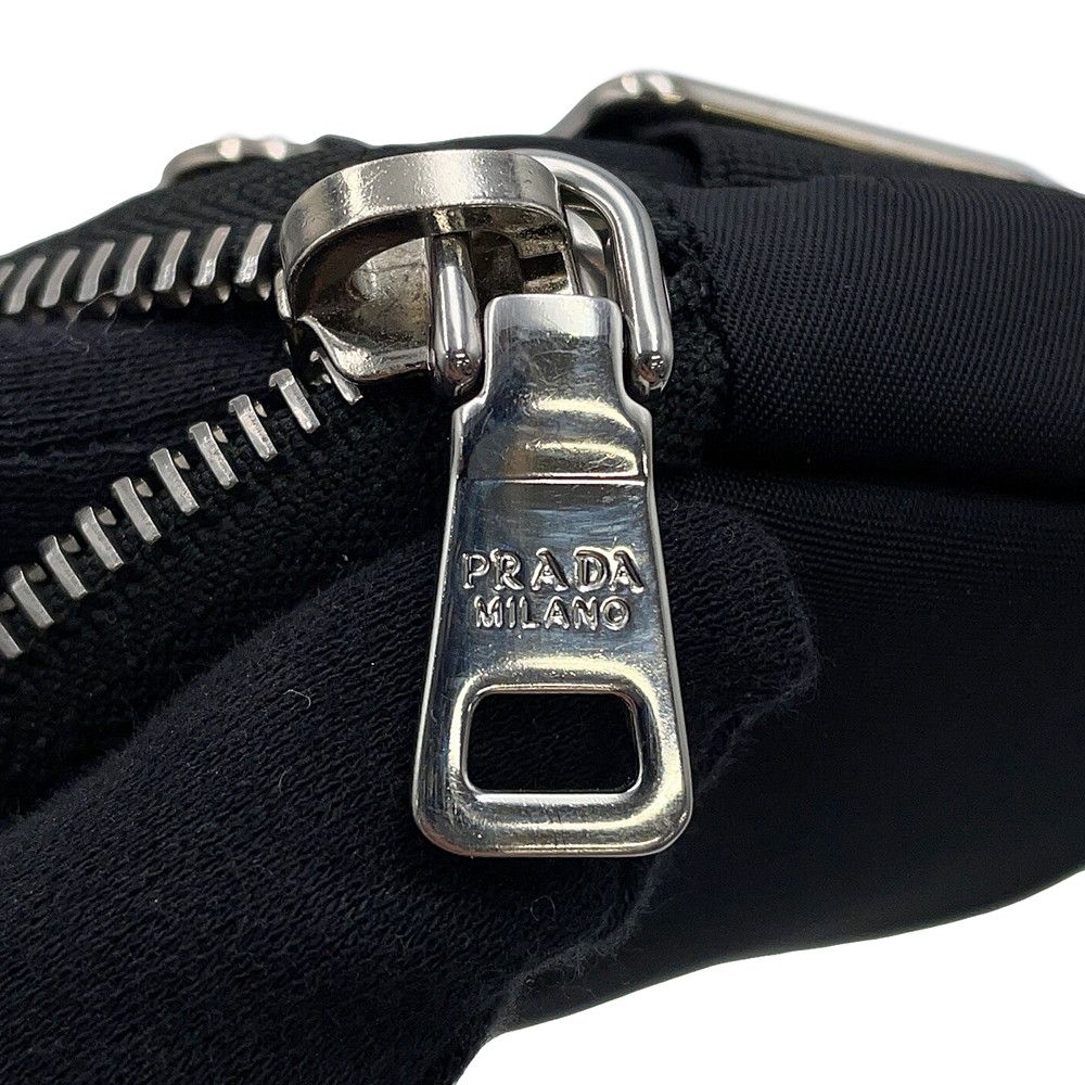 Prada Shoulder Pouch Triangle Logo Tessuto Pocket Nylon Black — view 7