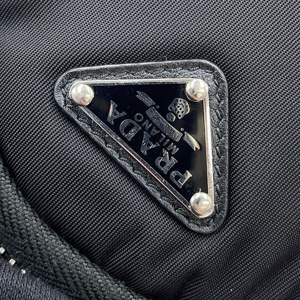 Prada Shoulder Pouch Triangle Logo Tessuto Pocket Nylon Black — view 6