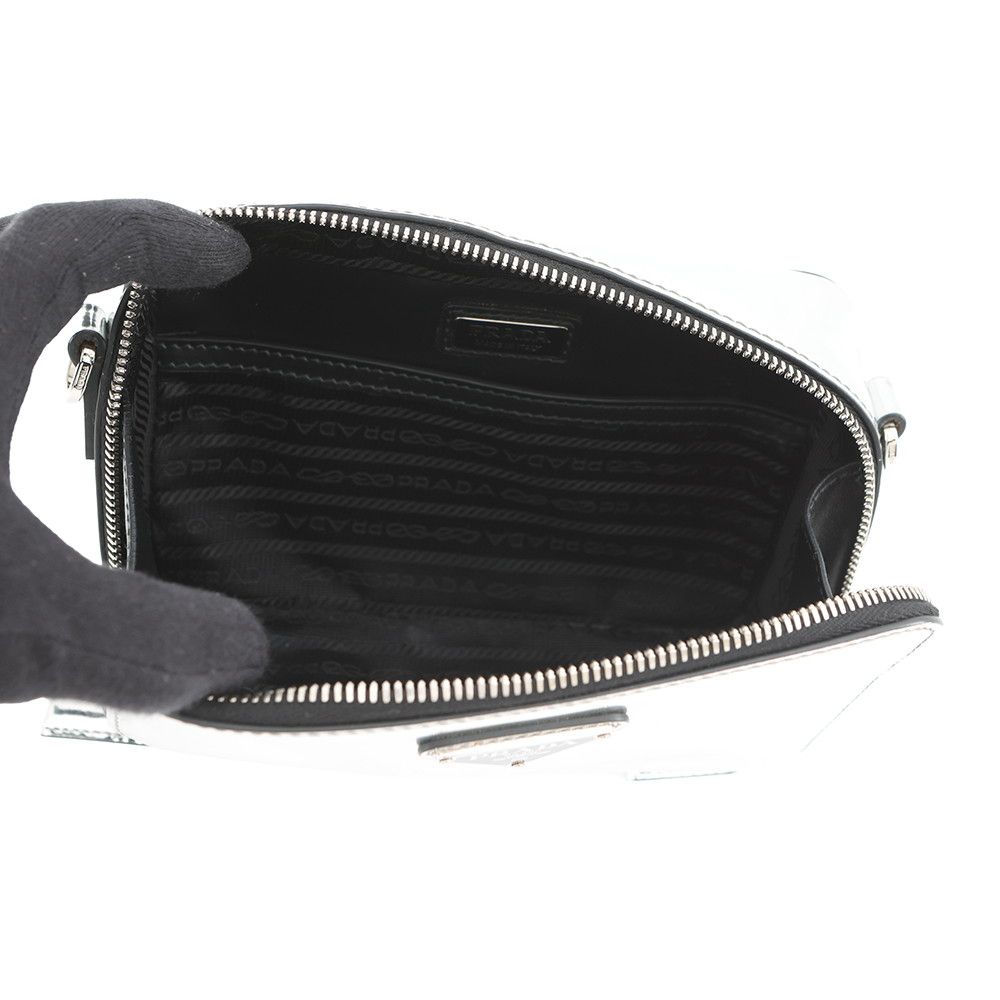 Prada Shoulder Bag Triangle Logo Brick Leather — view 5