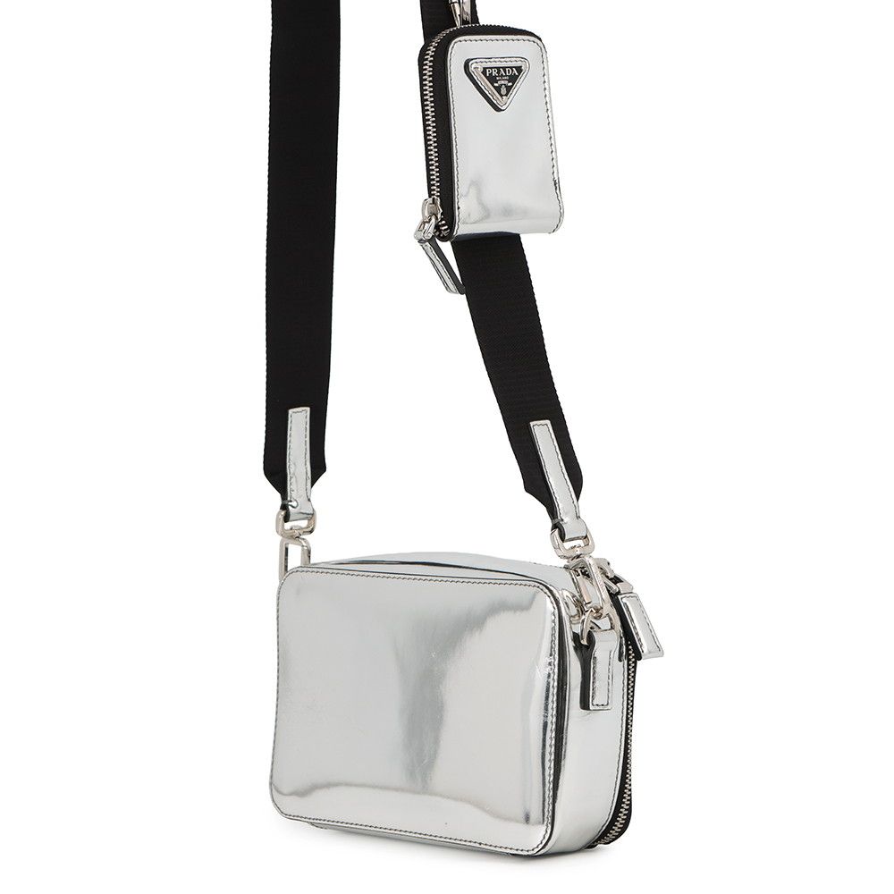 Prada Shoulder Bag Triangle Logo Brick Leather — view 2