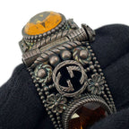 Gucci Bracelet Interlocking Flower Bangle 17 Stone Cat Head — view 7