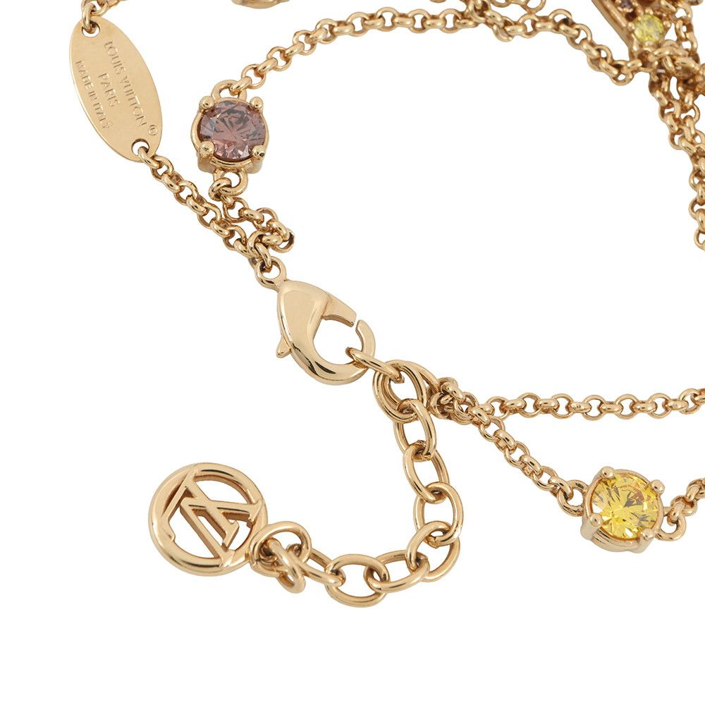 Louis Vuitton Bracelet LV Metal Strass Dore — view 5