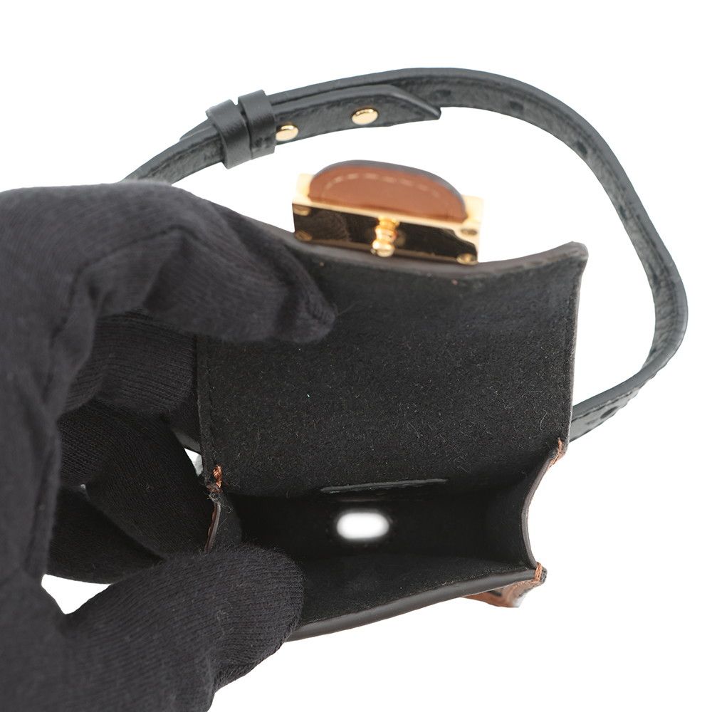 Louis Vuitton Airpods Case Bracelet Party de Fine Monogram Reverse Brown Noir Black — view 4