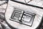 Chanel 2.55 Quilted 20 Double Flap Chain Shoulder Bag CC Logo Aged Calfskin — view 6