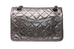 Chanel 2.55 Quilted 20 Double Flap Chain Shoulder Bag CC Logo Aged Calfskin — view 2