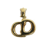 Dior Necklace Top Only CD Logo Gold Color — view 2