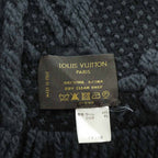 Louis Vuitton Logomania Scarf Shawl Animal Pattern Silk Black, Gray — view 3