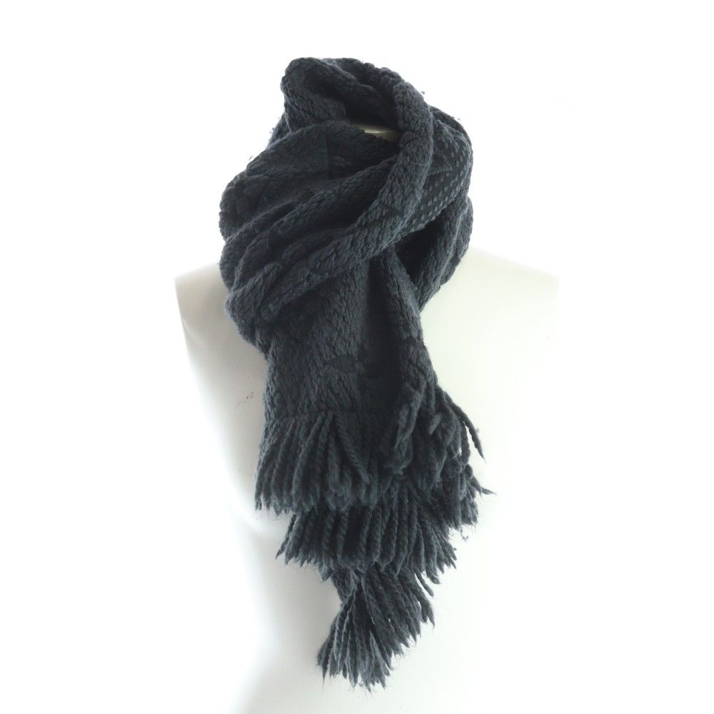 Louis Vuitton Logomania Scarf Shawl Animal Pattern Silk Black, Gray — view 2