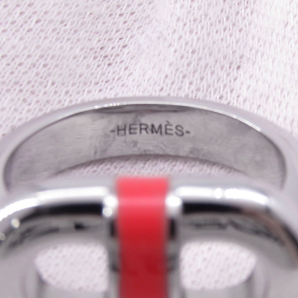 Hermes Ring Maillon Orange Field Silver — view 9