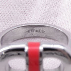 Hermes Ring Maillon Orange Field Silver