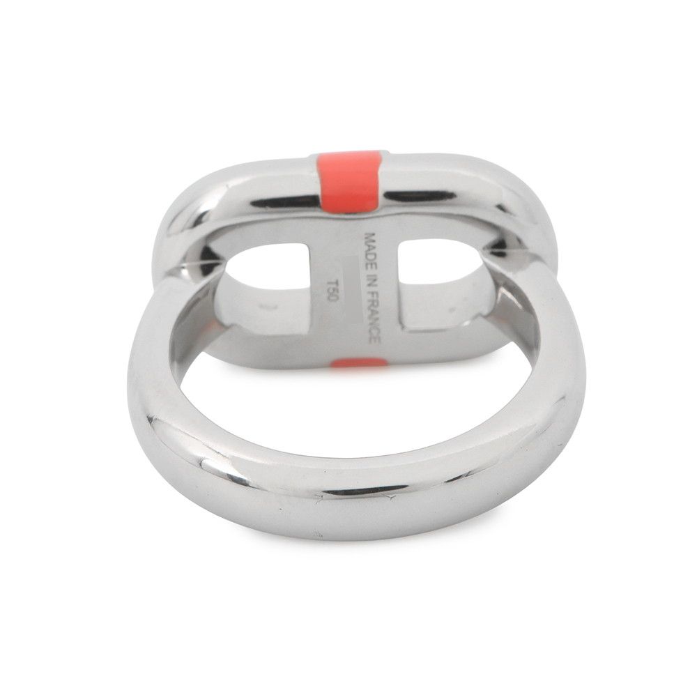 Hermes Ring Maillon Orange Field Silver — view 4