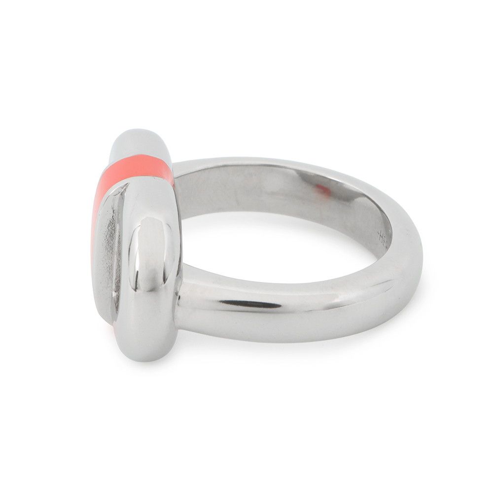 Hermes Ring Maillon Orange Field Silver — view 2