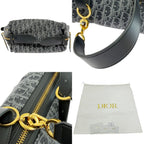 Dior Denim Oblique Black Jacquard D-journey Bag Small — view 7